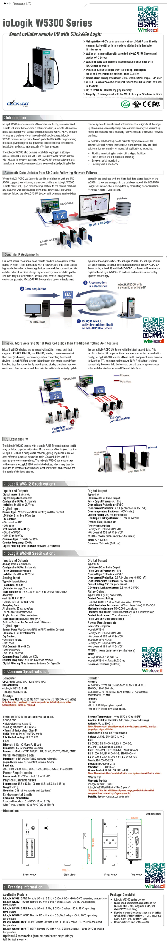 Sfp Gbic Pof Aoc Moxa Iologik W